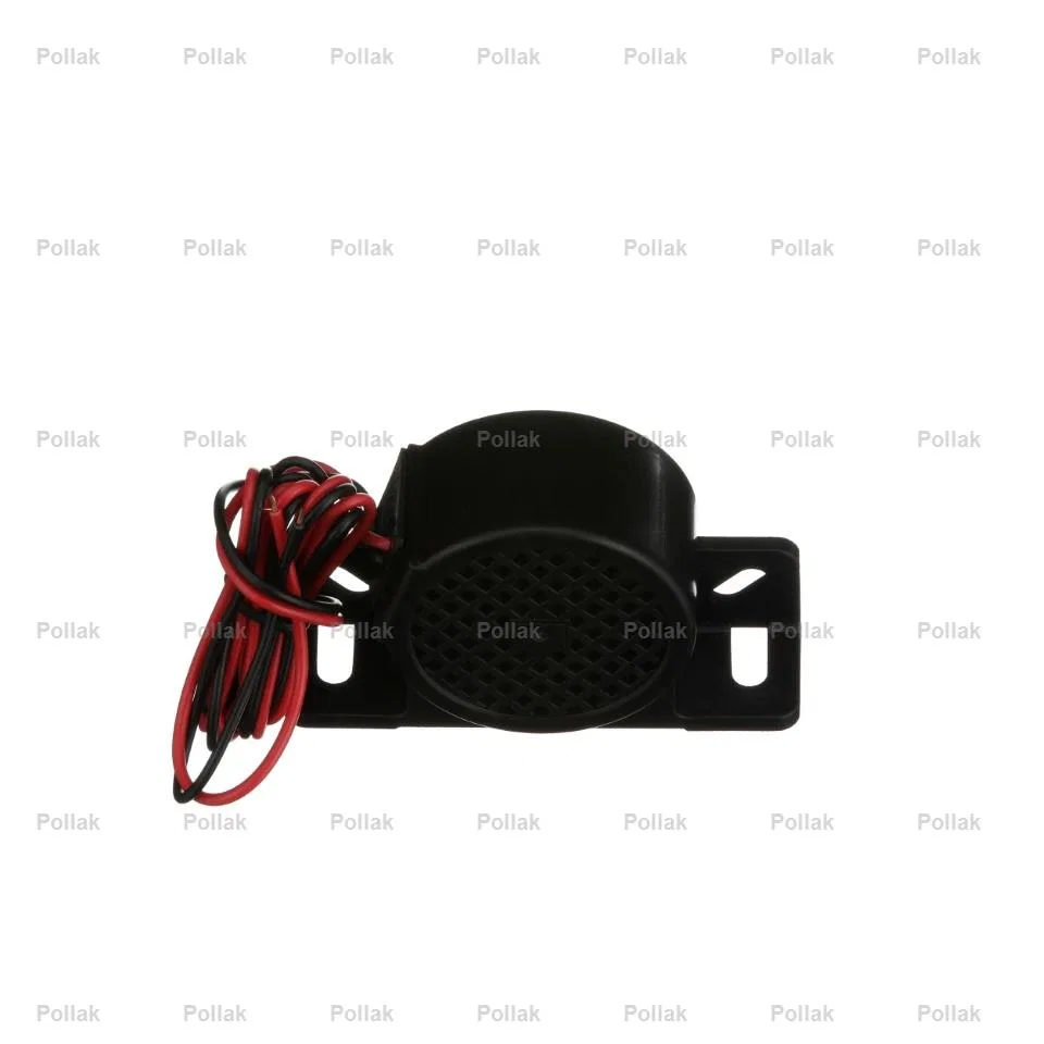 41-820 – POLLAK Backup Alarm, Medium Duty Single Level 97 Decibels 12 To 24 Volt Black Glass Filled Nylon Housing Ste...